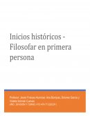 Inicios históricos. Filosofar en primera persona
