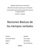 Inglés. Nociones básicas de tiempos verbales
