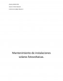 Mantenimiento de instalaciones solares fotovoltaicas