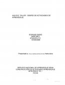 TALLER - DISEÑO DE ACTIVIDADES DE APRENDIZAJE