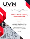 Tabla de contenidos y cronograma de trabajo