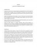 ENSAYO ¿CUAL ES EL ORIGEN DE LA VIDA?