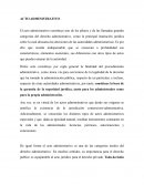 CLASIFICACIÓN DE LOS ACTOS ADMINISTRATIVOS