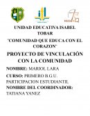 PROYECTO DE VINCULACIÓN CON LA COMUNIDAD