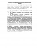 Importancia del análisis de estados financieros para la toma de decisiones