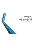 Experiencias y proyecciones de Trabajo Social jurídico: prácticas de Peritaje Forense