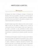 Aborto desde la bioetica