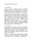 El informe- Proceso de realización