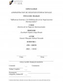 Influencias Externas y la Globalización en las Negociaciones Internacionales