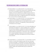 Recomendaciones de persocalidad
