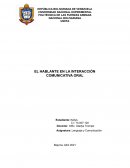 EL HABLANTE EN LA INTERACCIÓN