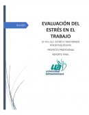 EVALUACION DEL ESTRES EN EL TRABAJO