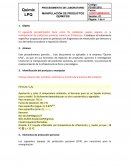 PROCEDIMIENTO DE LABORATORIO MANIPULACIÓN DE PRODUCTOS QUÍMICOS
