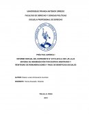 INFORME PARCIAL DEL EXPEDIENTE N° 03716-2012-0-1601-JR-LA-03 MATERIA DE INDEMNIZACIÓN POR DESPIDO ARBITRARIO Y REINTEGRO DE REMUNERACIONES Y PAGO DE BENEFICIOS SOCIALES