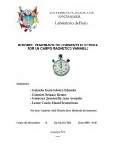 GENERADOR DE CORRIENTE ELECTRICA POR UN CAMPO MAGNETICO VARIABLE
