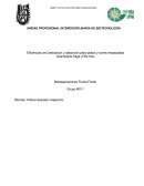 Eficiencias de Destilación y absorción para platos y torres empacadas