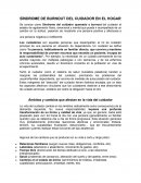 Prevención del Síndrome del cuidador