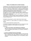 El sentido de la vida humana