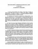 REFLEXIÒN SOBRE LA ENSEÑANZA QUE ME DEJÒ EL LIBRO “EL ESCLAVO”