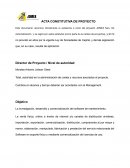 ACTA CONSTITUTIVA DE PROYECTO