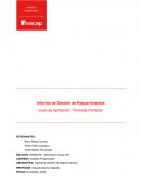 Informe de Gestión de Requerimientos Caso de Aplicación: “Vivienda Perfecta”