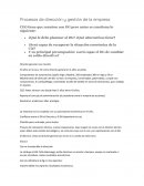 Procesos de dirección y gestión de la empresa