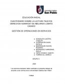 GESTIÓN DE OPERACIONES EN SERVICIOS
