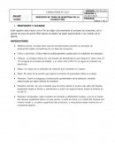 REGISTRO DE TOMA DE MUESTRAS DE LA PLANTA FINI