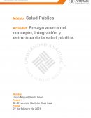 Actividad: Ensayo acerca del concepto, integración y estructura de la salud pública