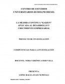 LA MEJORA CONTINUA “KAIZEN” APLICADA AL DESARROLLO Y CRECIMIENTO EMPRESARIAL