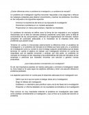 ¿Existen diferencias entre un problema de investigación y un problema de mercado?