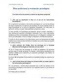 Ética profesional y evaluación psicológica