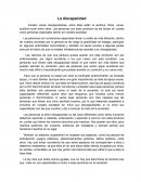La discapacidad