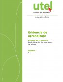 Administración de programas de calidad