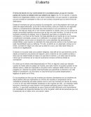 Texto argumentativo sobre el aborto