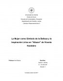 La Mujer como Símbolo de la Belleza y la Inspiración Lírica en "Altazor" de Vicente Huidobro