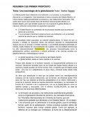 Una sociología de la globalización Autor: Saskia Sassen