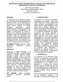 IMPORTANCIA DE SER PERTINENTES EN LA ESCUELA DE FORMACION DE SOLDADOS DEL EJERCITO ECUATORIANO