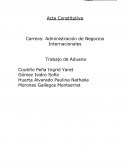 Acta constitutiva. Trabajo de Aduana