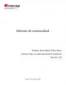 Informe de discontinuidad