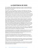 RELIGION. LA EXISTENCIA DE DIOS