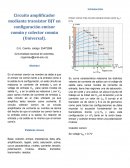 Circuito amplificador mediante transistor BJT en configuración emisor común y colector común