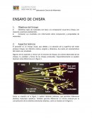 Laboratorio Ciencia de Materiales. ENSAYO DE CHISPA