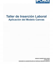 Taller de Inserción Laboral Aplicación del Modelo Canvas. Página 1