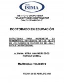 ESTRATEGIAS PARA INCREMETAR LA PERMANENCIA ESTUDIANTIL DE LOS CEJA´S EN LOS CURSOS DE CULTURA DE BELLEZA Y ESTILISTA PROFESIONAL