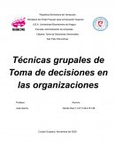 Toma de Decisiones Gerenciales