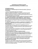 ACTIVIDAD No.1 Cuestionario-guía de la lectura del artículo: ¿Qué es la econometría?