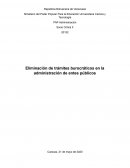 Eliminación de trámites burocráticos en la administración de entes públicos