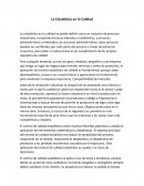 La Estadística en la Calidad