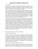 Gestión de la calidad en el laboratorio